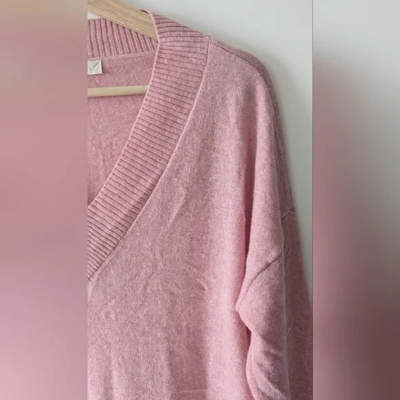 Woolovers Cashmere & Merino Wool Tunic Sweater Light Pink Large Large (US 12/14) - Picture 5 of 13